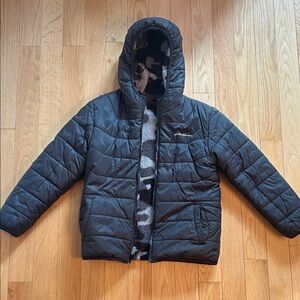 Eddie Bauer Black Quilted Kids Jacket (Boys 7/8)